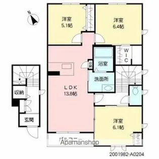 プロヌーブK【204号室】の間取り