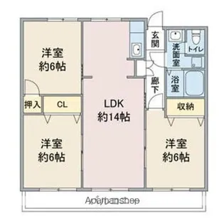 エラン平針【4階】の間取り