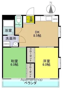 グロリアハイツA【201号室】の間取り