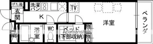 レオパレスセジュール高槻【301号室】の間取り