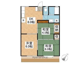 エスポアール中村A【1階】の間取り