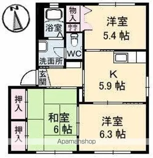 グリーンコート【1階】の間取り