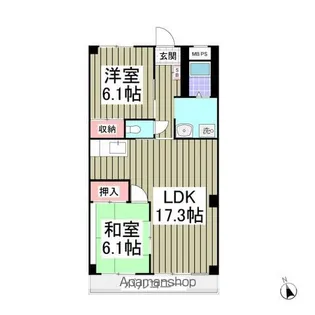 エルヴェ武里【6階】の間取り