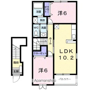 ファンタスティック ライフ Ⅱ【2階】の間取り