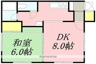 石垣アパート3号【2階左号室】の間取り