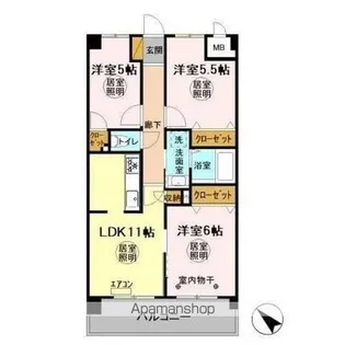 レジデンスJOKO【2階】の間取り