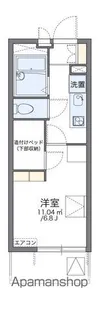 レオパレスウィステリアI【3階】の間取り