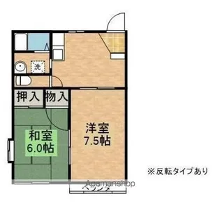 コーポおおとり【201号室】の間取り