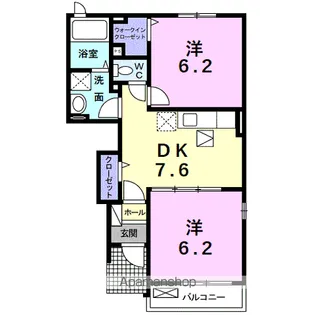ブルー コスモ【1階】の間取り