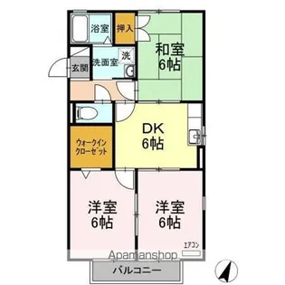 ハイツボナール【1階】の間取り