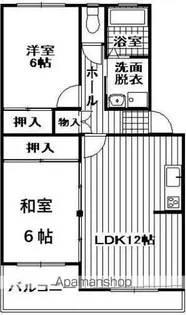 オートアール片江1番館【1階】の間取り