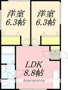 天狗山【201号室】の間取り