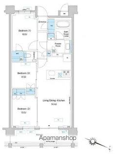 プレディアコート鷺沼【1階】の間取り