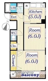 ブリックマンションB棟【201号室】の間取り