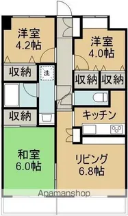ケントパレス函館【906号室】の間取り