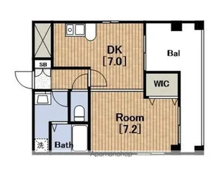 アビタシオン島之内(HABITATION)【7階】の間取り