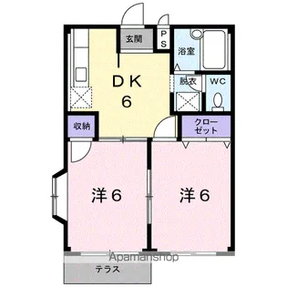 フランボワーズD【1階】の間取り