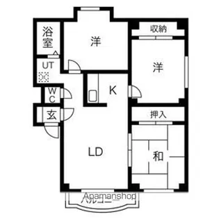 コーポ柏楊【202号室】の間取り