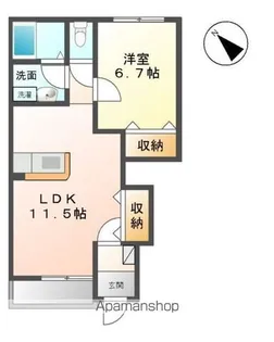 クレシア【1階】の間取り