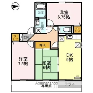 パレーシャルラフォーレ【1階】の間取り