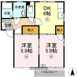 メイゾンアプリコット C【2階】の間取り