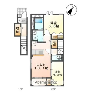 リヴァーレみたけ【2階】の間取り