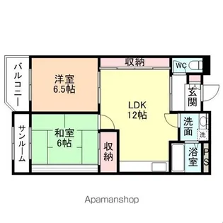 エクセルふたすぎ【102号室】の間取り