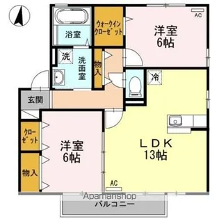 メルベーユ C棟【2階】の間取り