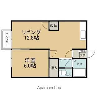 シティハイムマミーナⅢ【A103号室】の間取り