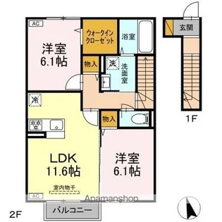 パンジューヌ【2階】の間取り