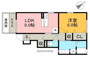 ソレイユⅡ【1階】の間取り