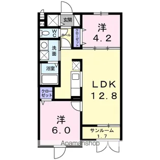 グリーンリーフ【1階】の間取り