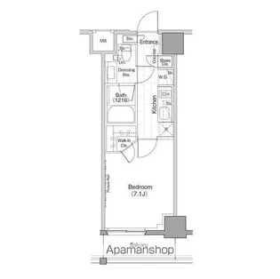 ザ・パークハビオ早稲田【2階】の間取り