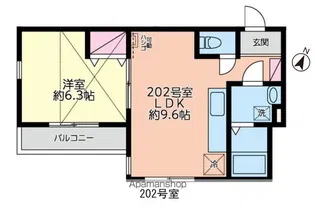 サンス馬場【2階】の間取り