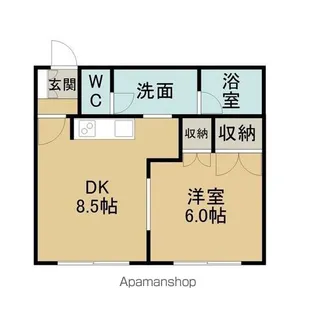 北中央ハイツA棟【1階】の間取り