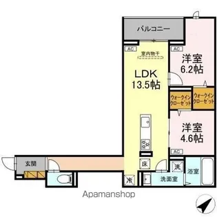 CLASSEUM都賀【1階】の間取り