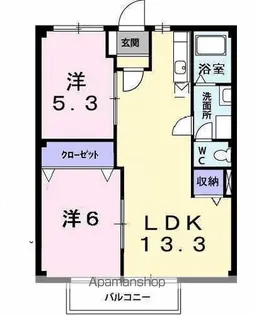 ラールコンホールターベウC【1階】の間取り