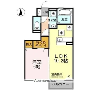 グランシャリオスッド【1階】の間取り