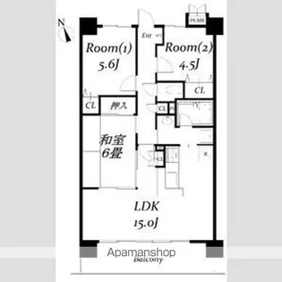 エテルノ豊春【5階】の間取り