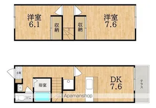 レオパレスYAMADATWO【1階】の間取り
