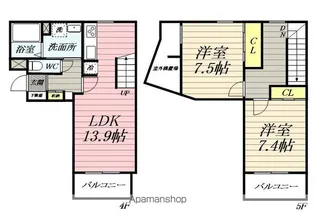 GRANDREVE見附町【4階】の間取り