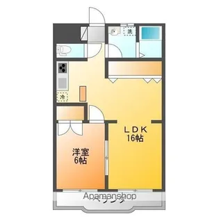 サンシティアサヒ【3階】の間取り