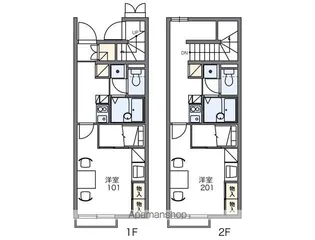 レオパレスポン スマイル【105号室】の間取り