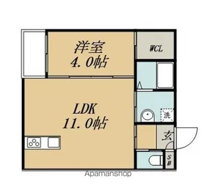 GROWTH T B棟【201号室】の間取り