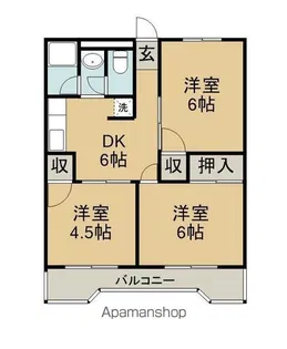 セグラ南沖洲【205号室】の間取り