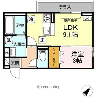 レスア柏崎I【1階】の間取り