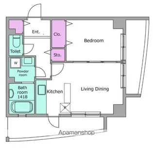 キャニスコート上新庄【7階】の間取り