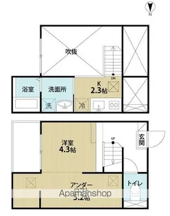 1Kの間取り画像