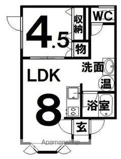 エレガントハウス【202号室】の間取り