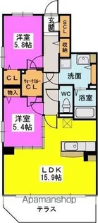サニーコート津福【1階】の間取り